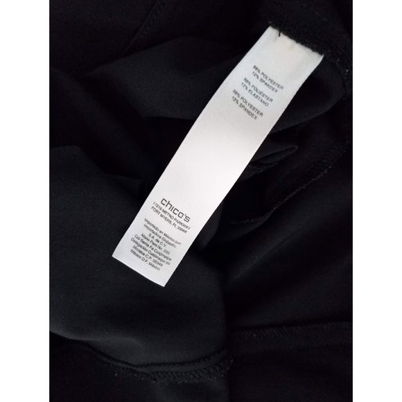 WEEKENDS By CHICO'S Black Dress Pants With Pockets - Women's 3 Short (XL-16) - Picture 4 of 6